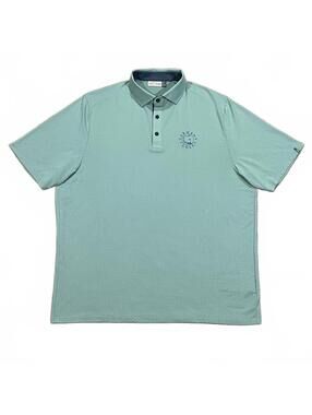Kjus Mens Savin Structure Polo Green Teal Size 56 2XL